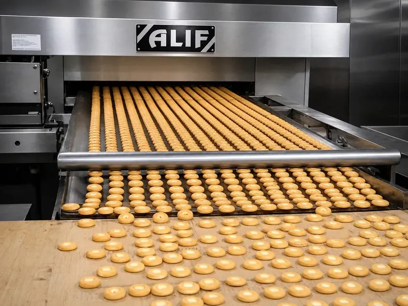 Alif Ovens tunnel oven for a turnkey biscuit plant